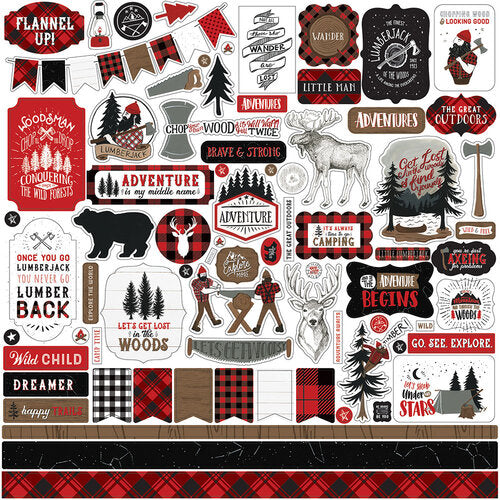 Echo Park- Let’s Lumberjack -12x12 Elements Stickers