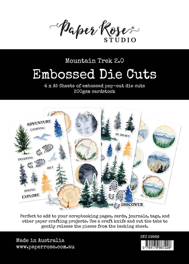 Paper Rose Studio - Mountain Trek 2.0 Embossed Die Cuts