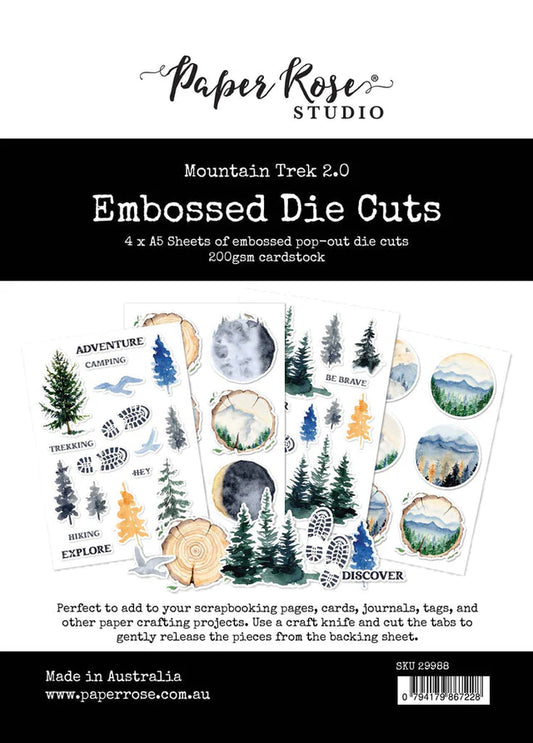 Paper Rose Studio - Mountain Trek 2.0 Embossed Die Cuts