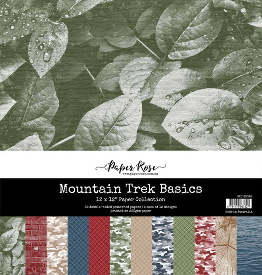 Paper Rose Studio - Mountain Trek Basics 12x12 Paper Collection