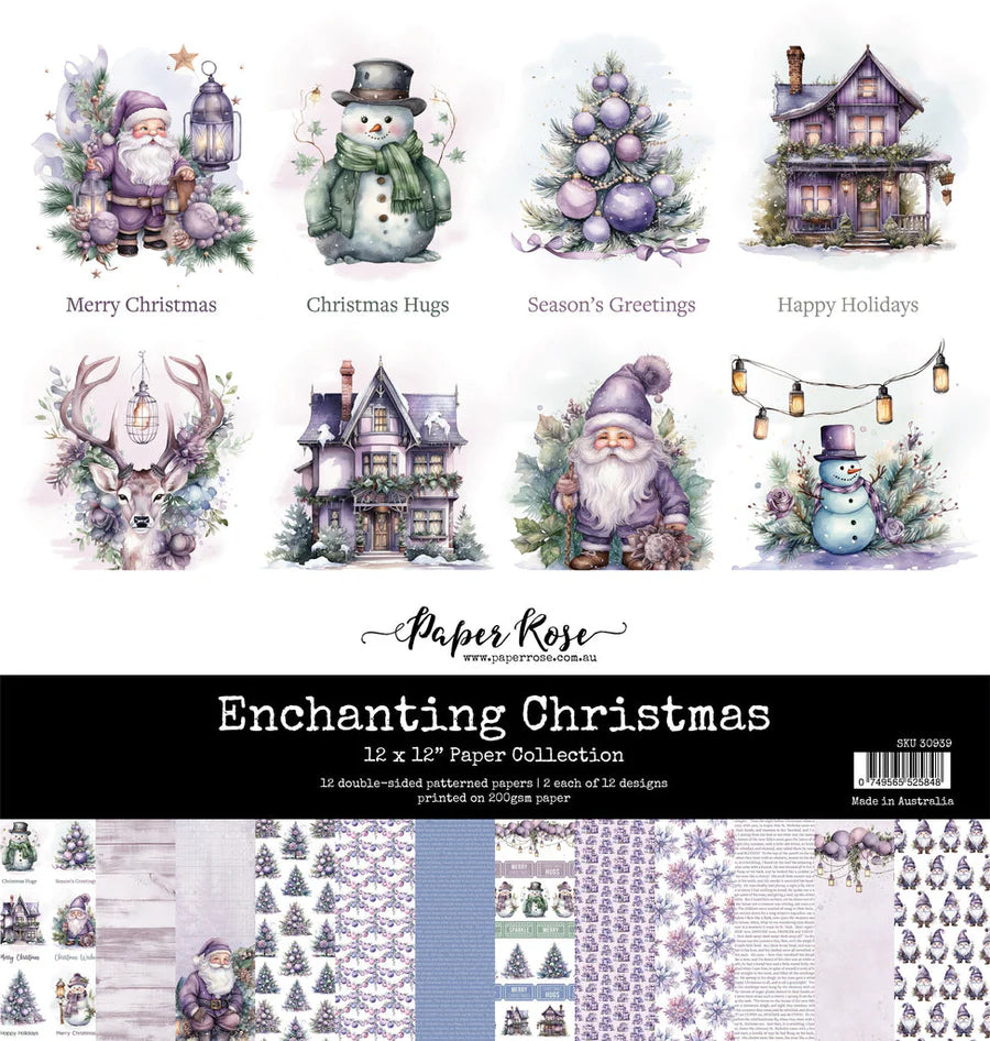 Paper Rose Studio- Enchanting Christmas 12x12 Paper Collection