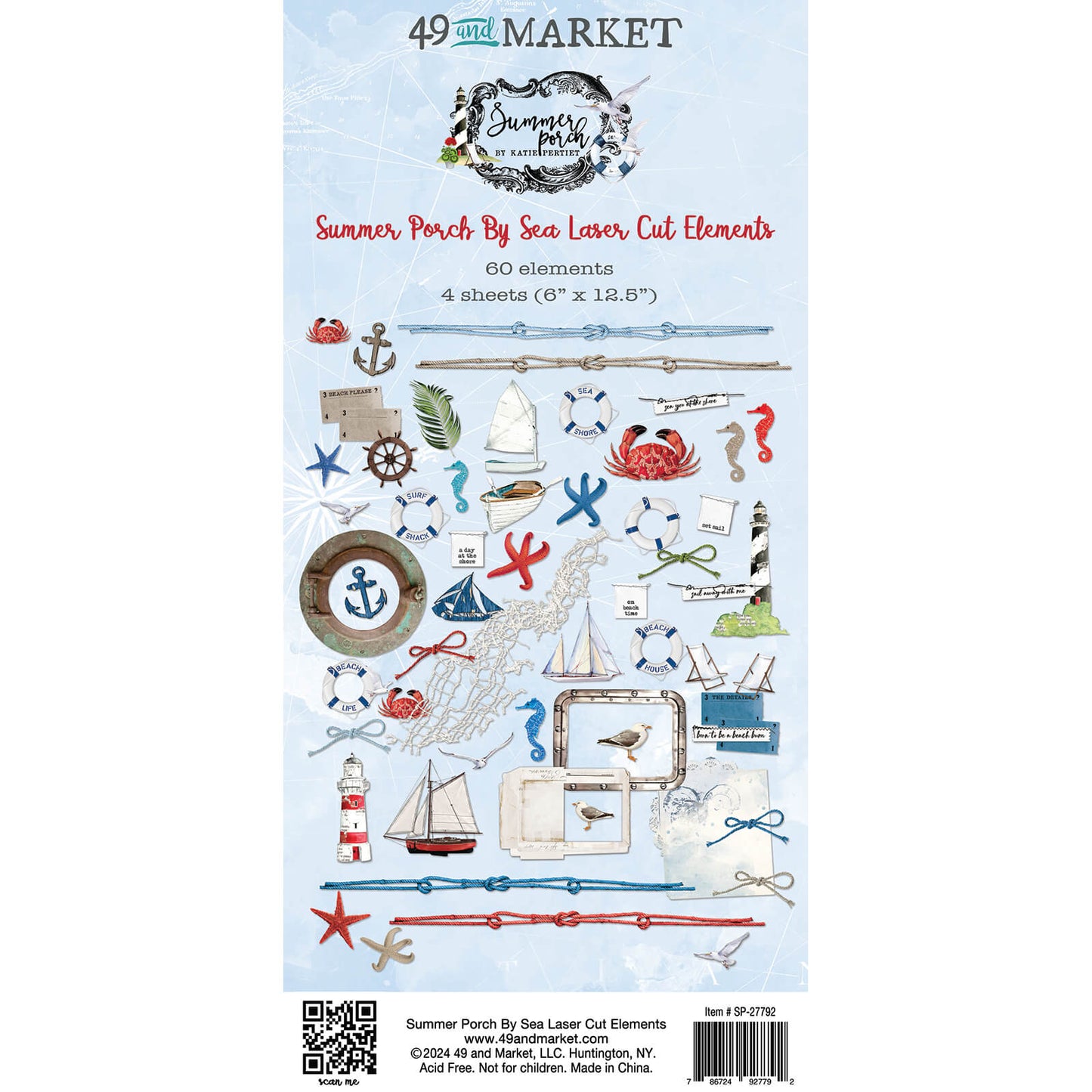 49 & Market- Summer Porch By Sea Laser Cut Elements