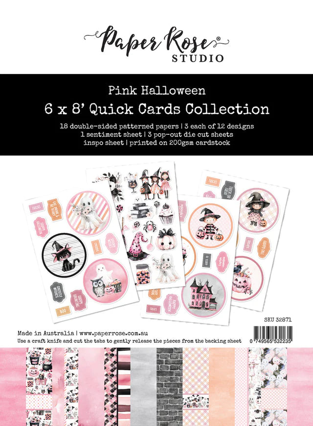 Paper Rose Studio- Pink Halloween 6x8 Quick Cards Collections