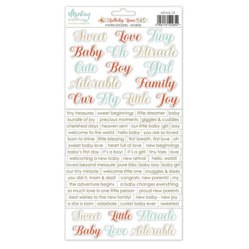 Mintay Papers - Lullaby Lane 6x12 Word Stickers