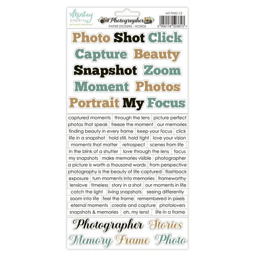 Mintay Papers - Photographer 6x12 Word Stickers