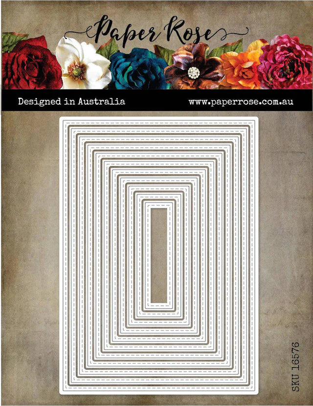 Paper Rose Studio - Stitched Rectangle Metal Die