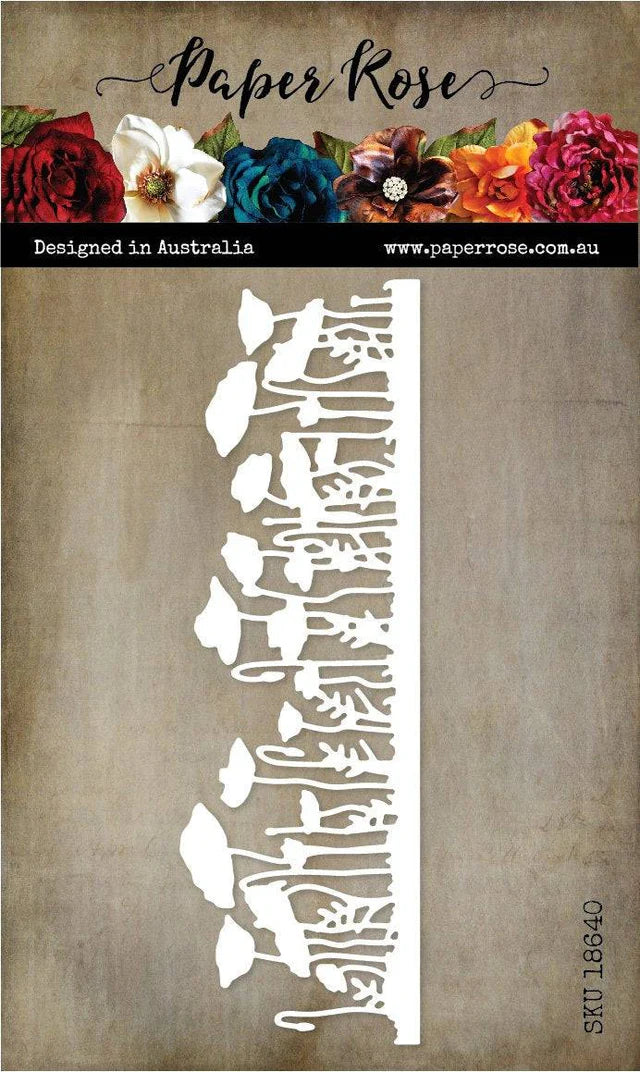 Paper Rose Studio - Poppy Field Border Cutting Die