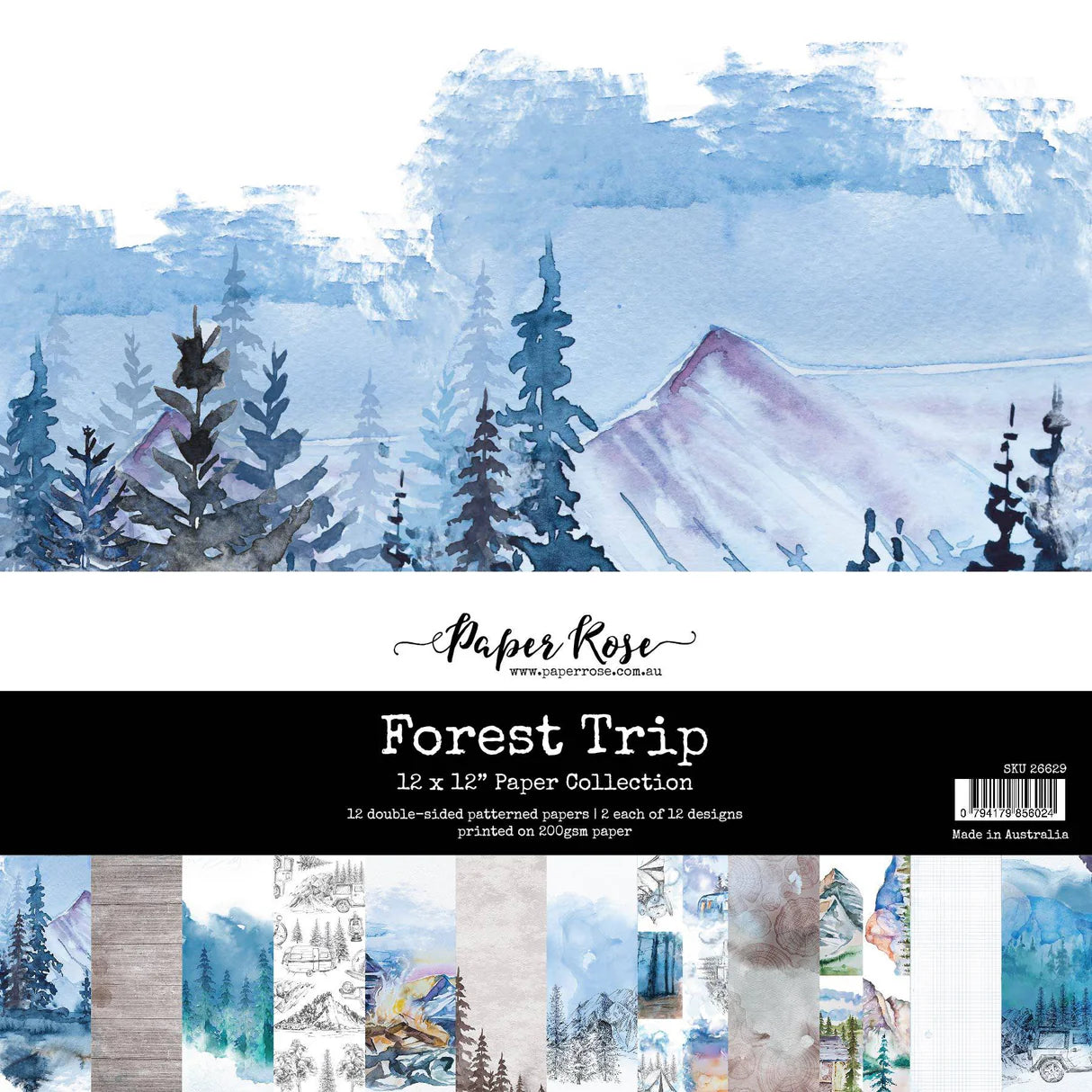 Paper Rose Studio - Forest Trip 12x12 Paper Collection