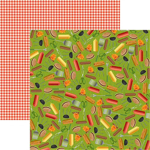 Designs By Reminisce - The Great Outdoors - Camping Cookout - 12x12 Paper Double Sided