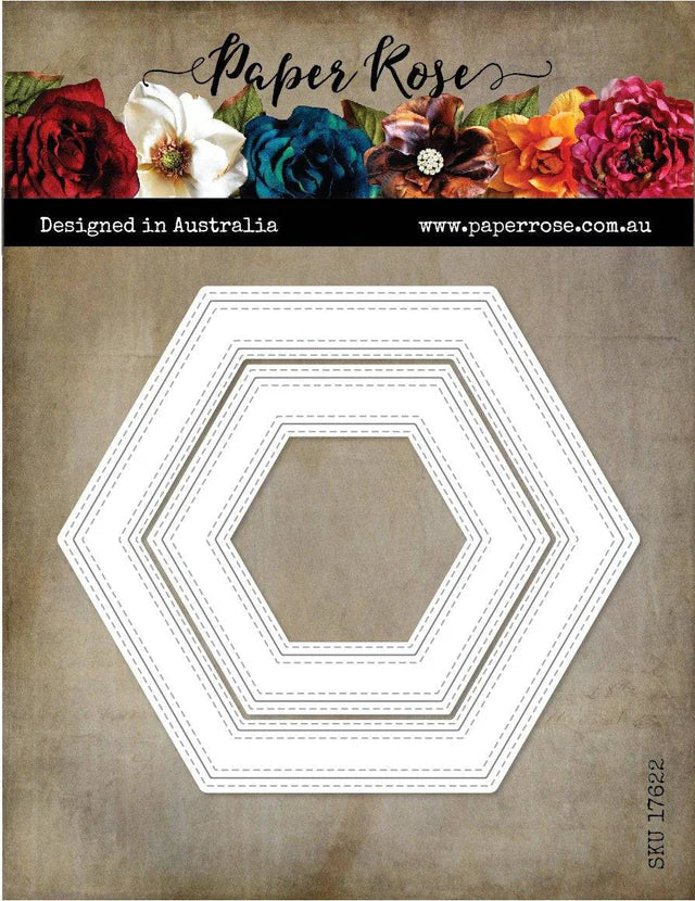 Paper Rose Studio - Hexagon Frames Cutting Die
