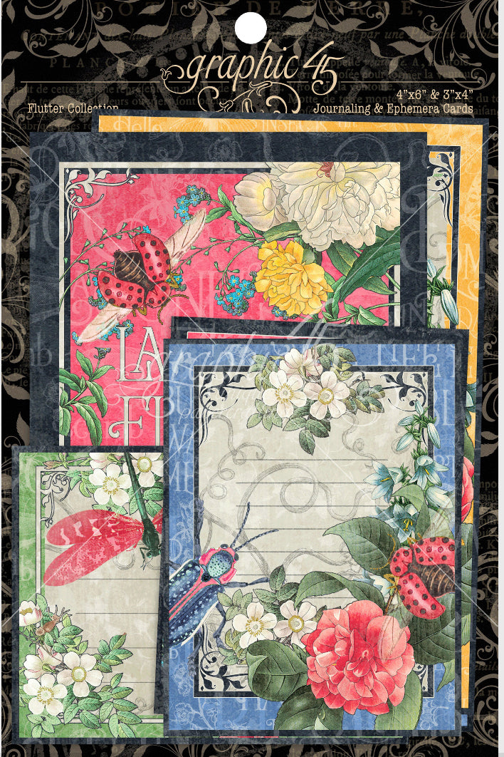 Graphic 45 - Flutter - Journaling & Ephemera Cards