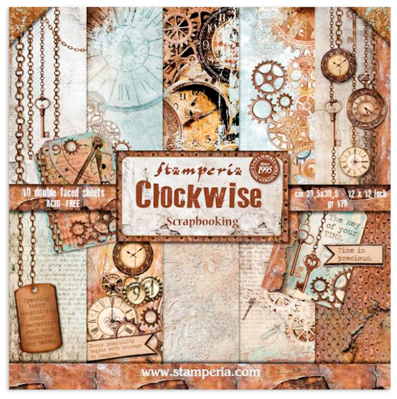 Stamperia - Clockwise Scrapbooking Paper