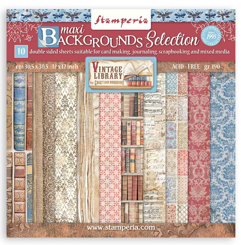 Stamperia - Vintage Library Background Selection