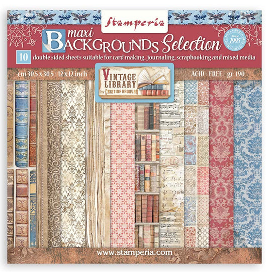 Stamperia - Vintage Library Background Selection