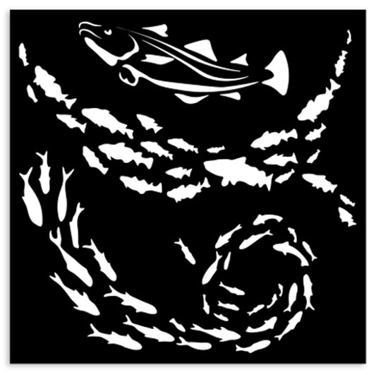 Stamperia - Media Stencil - Silent Sea Fish