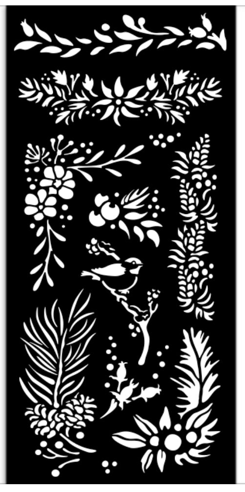Stamperia - The Owl’s House Branches Media Stencil