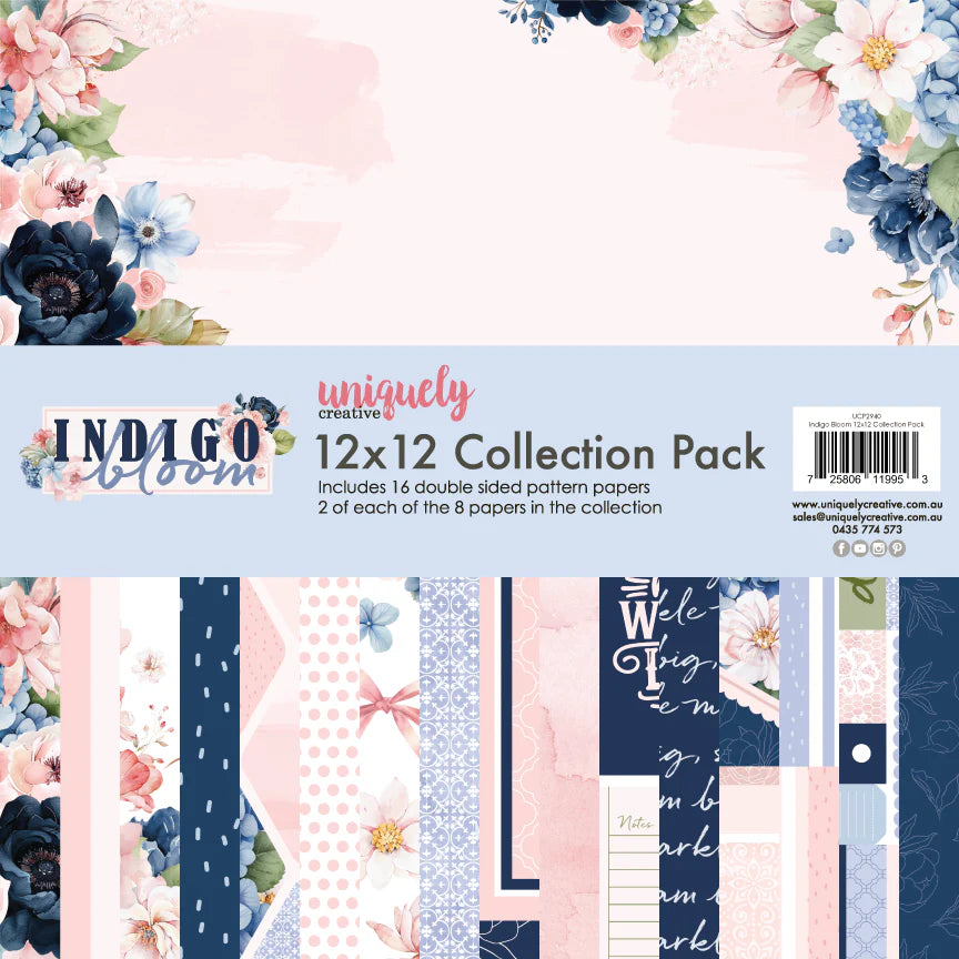 Uniquely Creative - Indigo Bloom 12x12 Collection Pavk