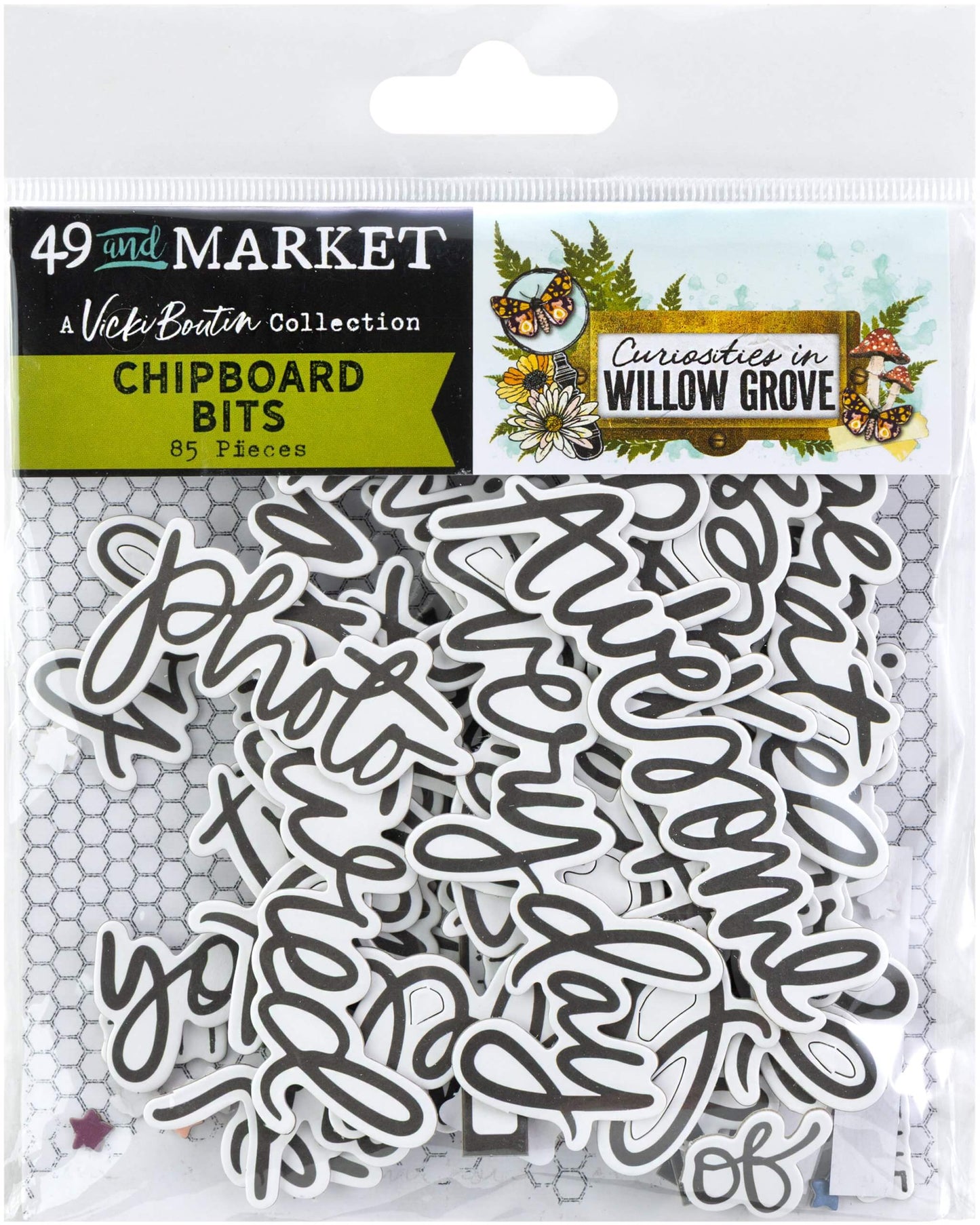 49 & Market - Curiosties In Willow Grove - Chipboard Bits