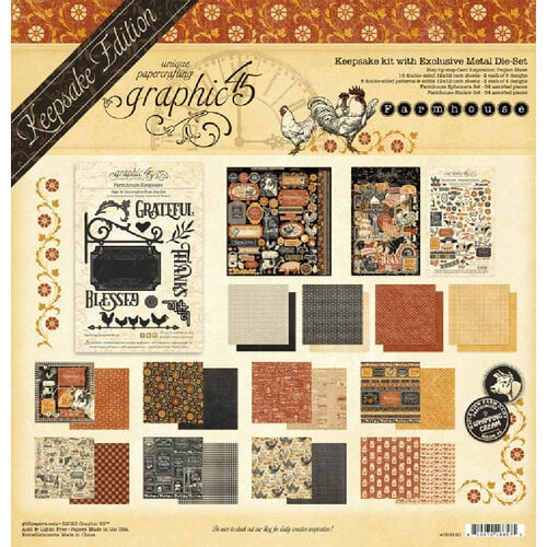 Graphic 45 - Farmhouse Kit with Exclusive Die