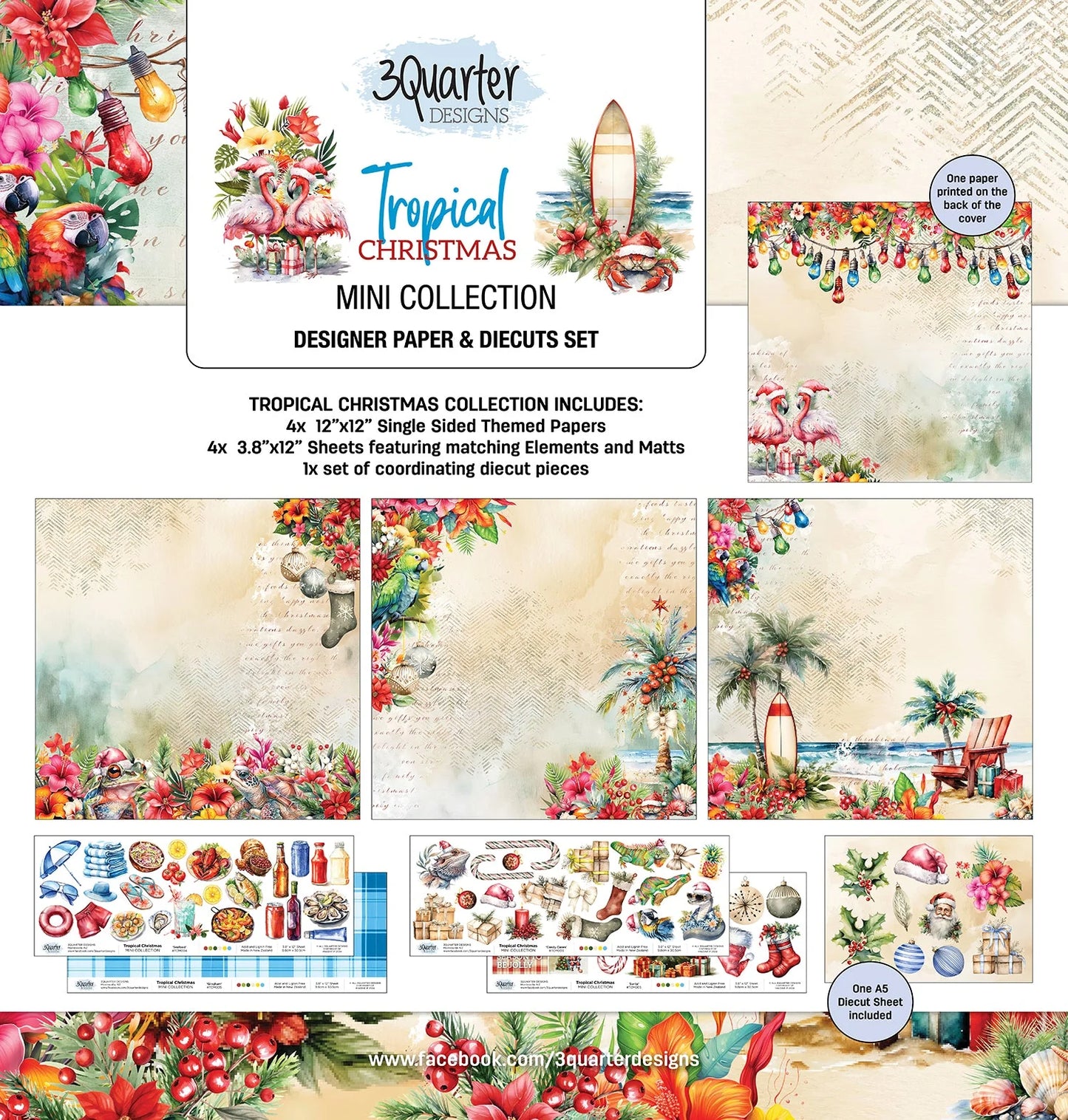 3 Quarter Designs - Tropical Christmas Mini Collection
