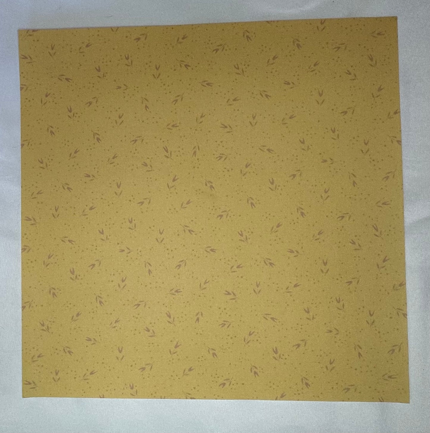 12x12 Golden Yellow Floral Print