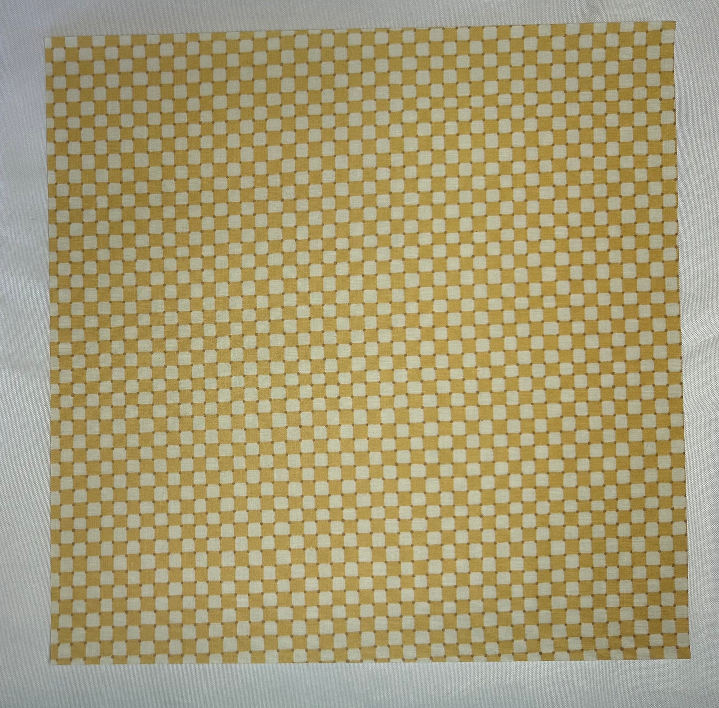 12x12 light weight orange/cream checked pattern
