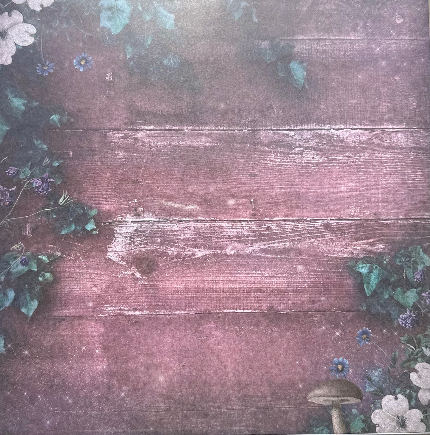 Vintage Market - 12x12 Single Sided Paper - Fence Garden