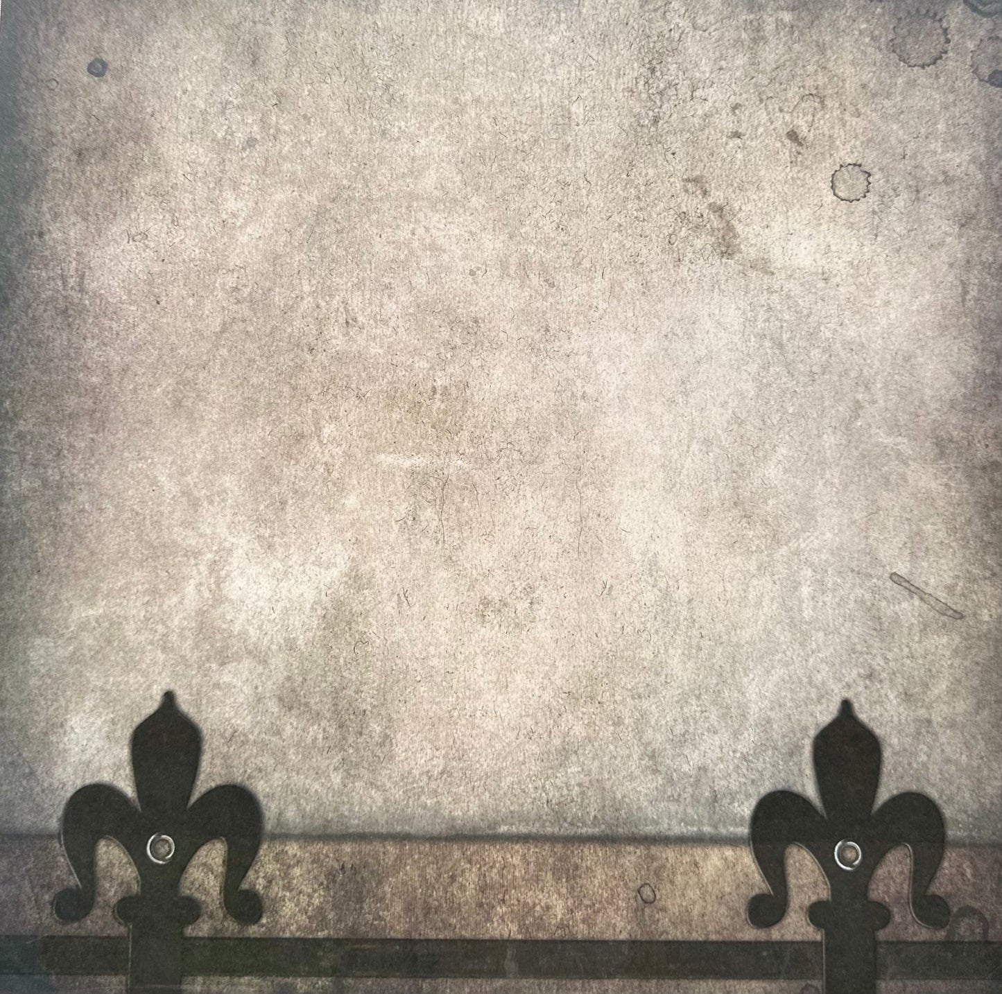 Vintage Market - 12x12 single Sided Paper - Glossy Fleur de Lis