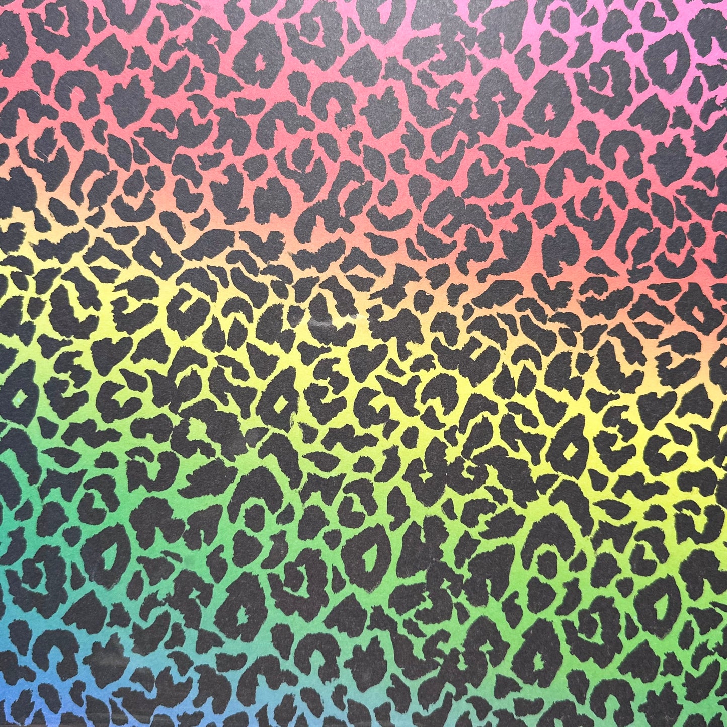 Vintage Market - 12x12 Single Sided Paper - Rainbow Leopard Print