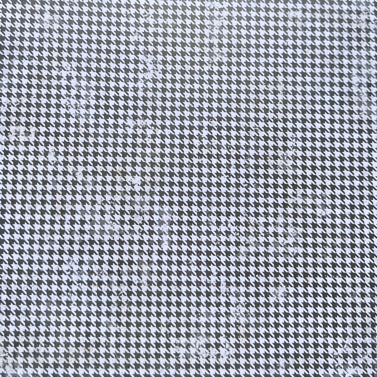 Vintage Market - 12x12 single Sided Paper - Houndstooth Print