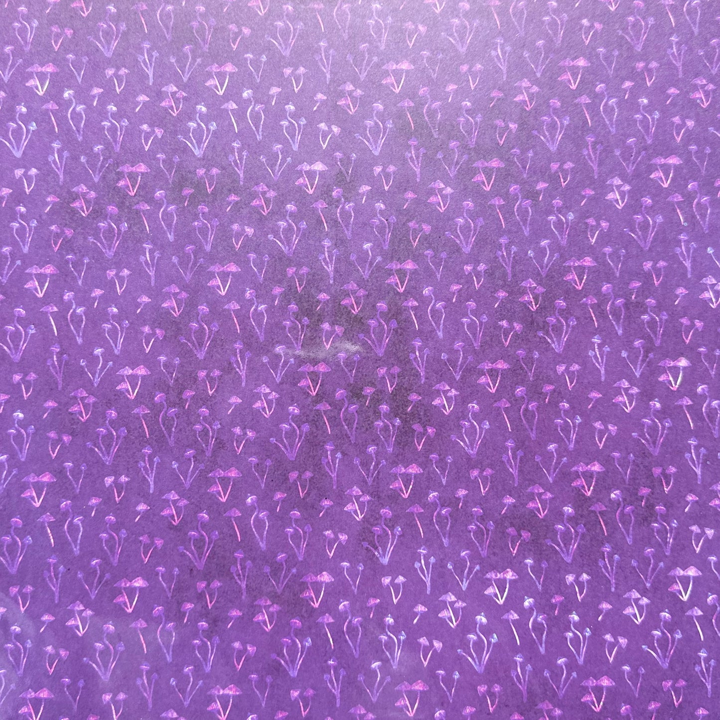 Vintage Market - 12x12 Single Sided Paper - Purple Mushroom Print