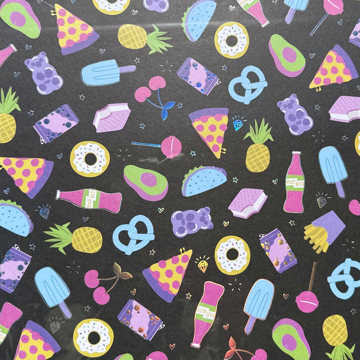 Vintage Market -12x12 Single Sided Paper - Whimsical Food