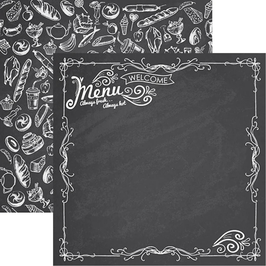 Designs By Reminisce - The Menu 12x12 Paper