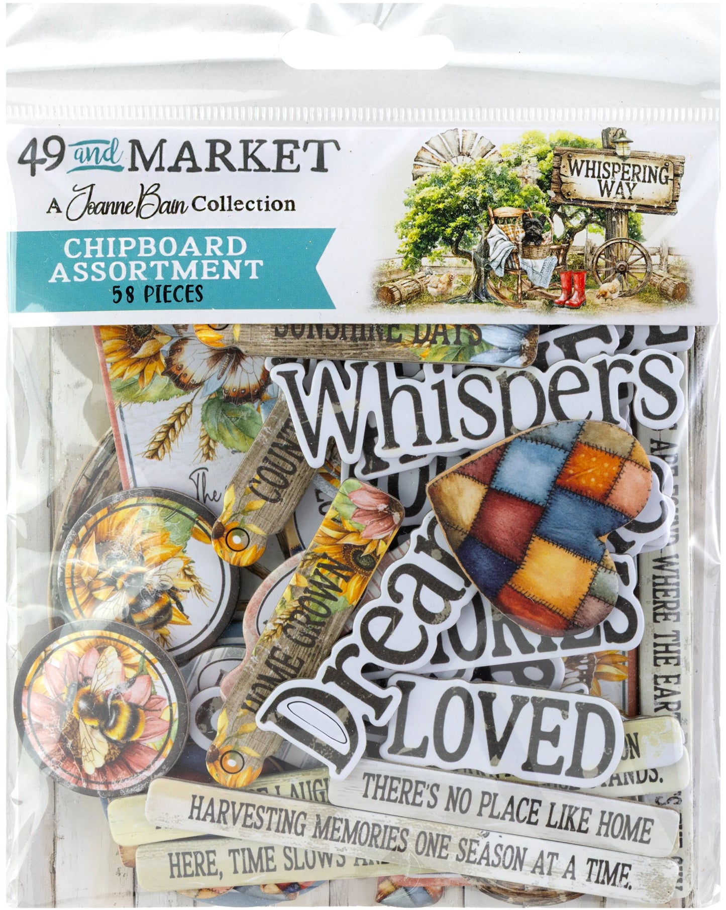 49 & Market - Whispering Way Chipboard Assortment