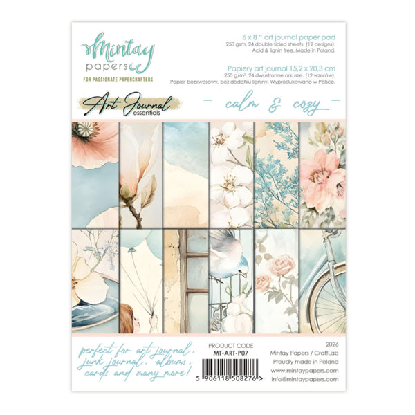 Mintay Papers - Art Journal Essentials - Calm & Cozy 6x8 Journal Pad