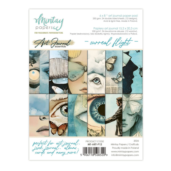 Mintay Papers - Sureal Flight 6x8 art Journal Paper Set