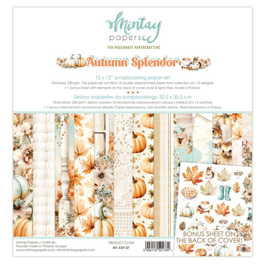 Mintay Papers - Autumn Splendor 12x12 Scrapbooking Paper Set