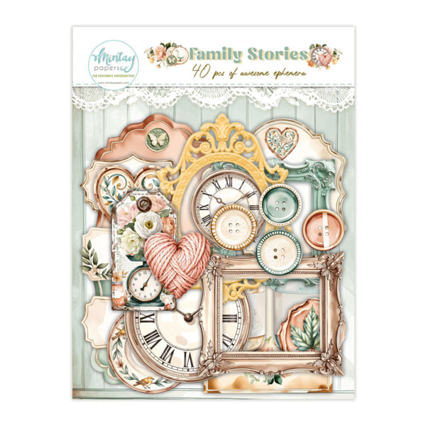 Mintay Papers - Family Stories 40 pcs. Ephemera