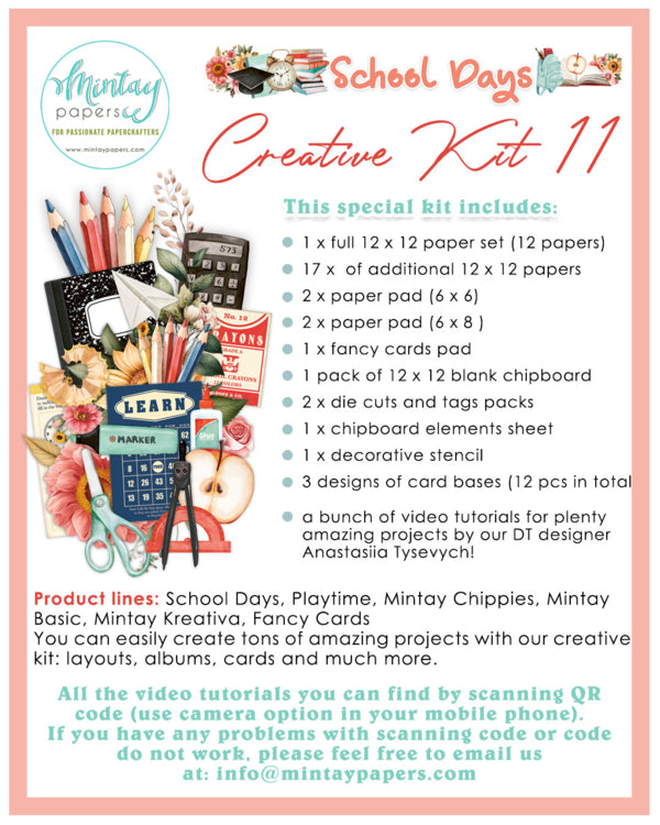 Mintay Papers - School Days Creative Kit