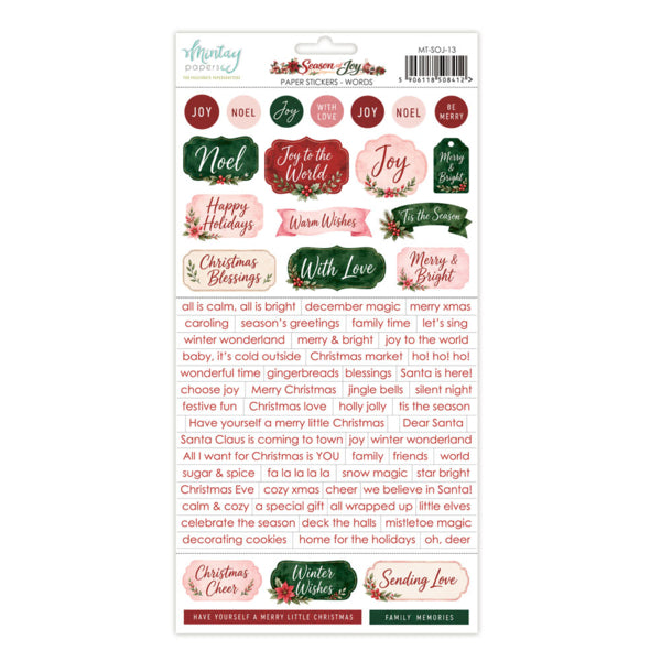 Mintay Papers - Season of Joy - Word Stickers
