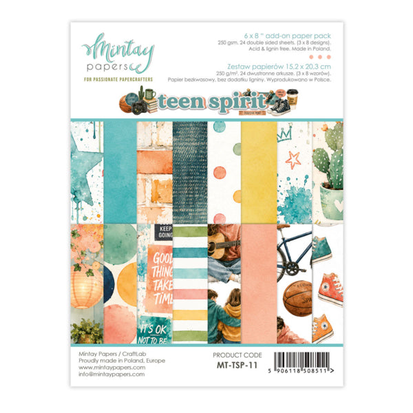 Mintay Papers - Teen Spirt 6x8 Add-on Paper Pack