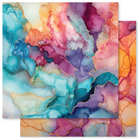 Paper Rose Studio - Inky Colour "B" 12x12 Paper