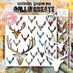 AALL & Create - March Of The Stags #227 - 6x6 Stencil