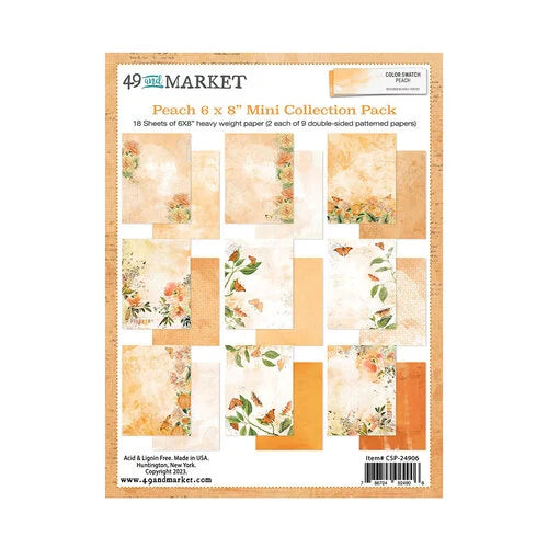 49 & Market - Color Swatch Collection -Peach 6x8 Paper Pack