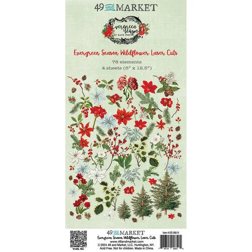 49 & Market- Evergreen Season Wildflower Laser Cuts