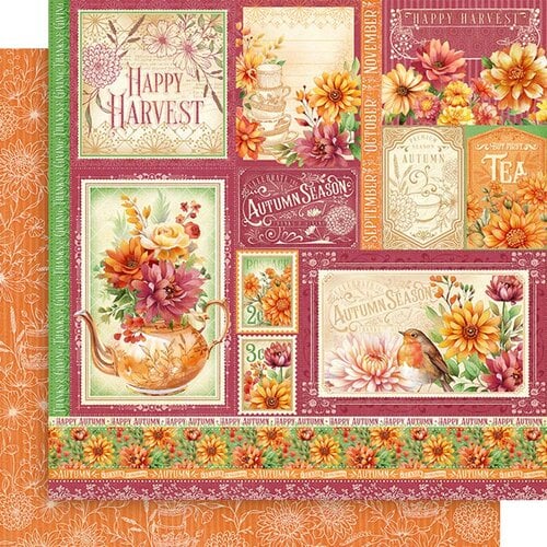 Graphic 45 - Season To Celebrate - Autumn Cut Apart 12x12 Paper