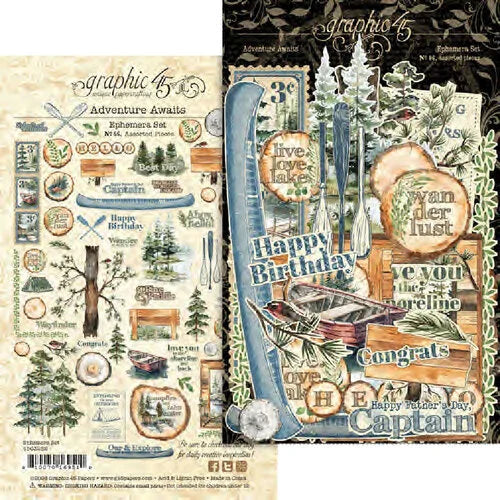 Graphic 45 - Adventure Awaits Ephemera Set