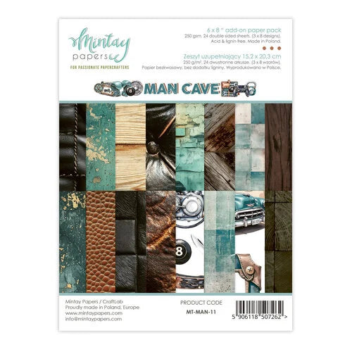 Mintay Papers - Man Cave 6x8 Add-On Paper Pack