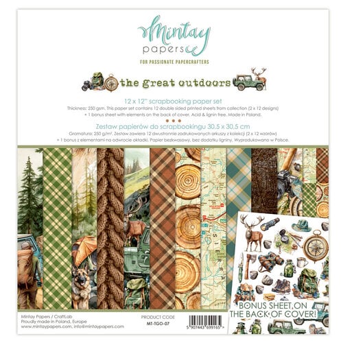 Mintay Papers - The Great Outdoors 12x12 Scrapbooking Paper
