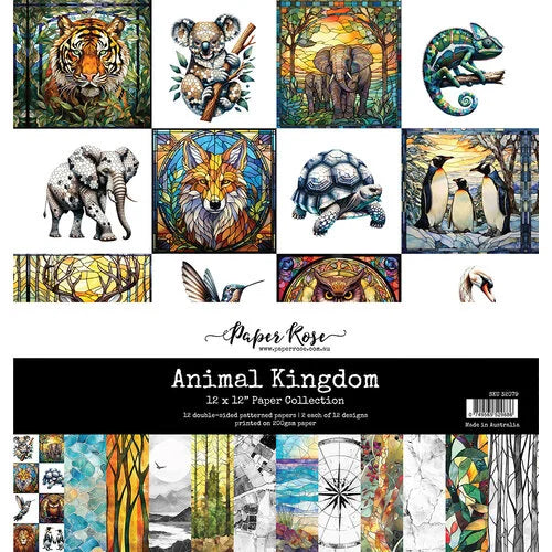 Paper Rose Studio - Animal Kingdom 12x12 Paper Collection